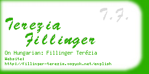 terezia fillinger business card